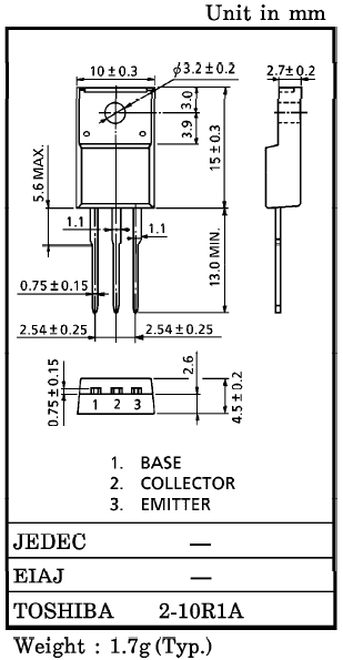 Цоколевка транзистора 2SC5171